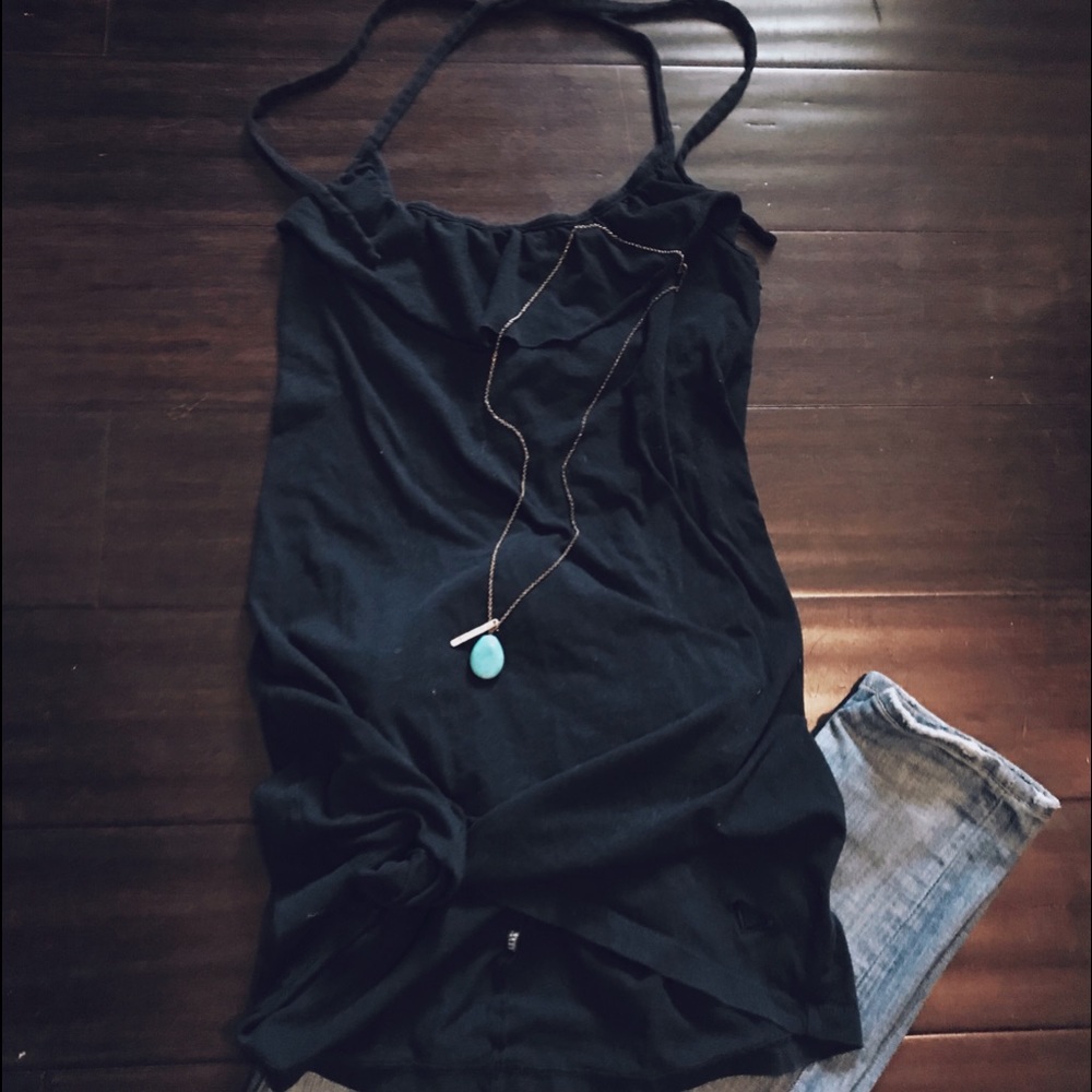 Roxy black halter top